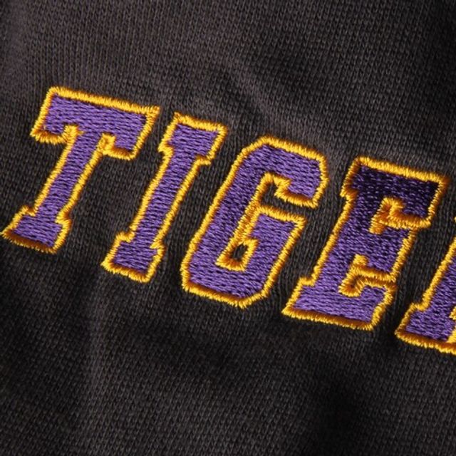 Sweat à capuche avec grand logo LSU Tigers pour jeunes Stadium Athletic Charcoal