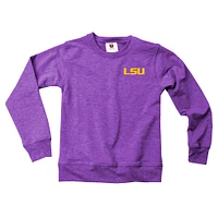 Youth Wes & Willy Purple LSU Tigers Tri-Blend Go Wild Pullover Sweatshirt