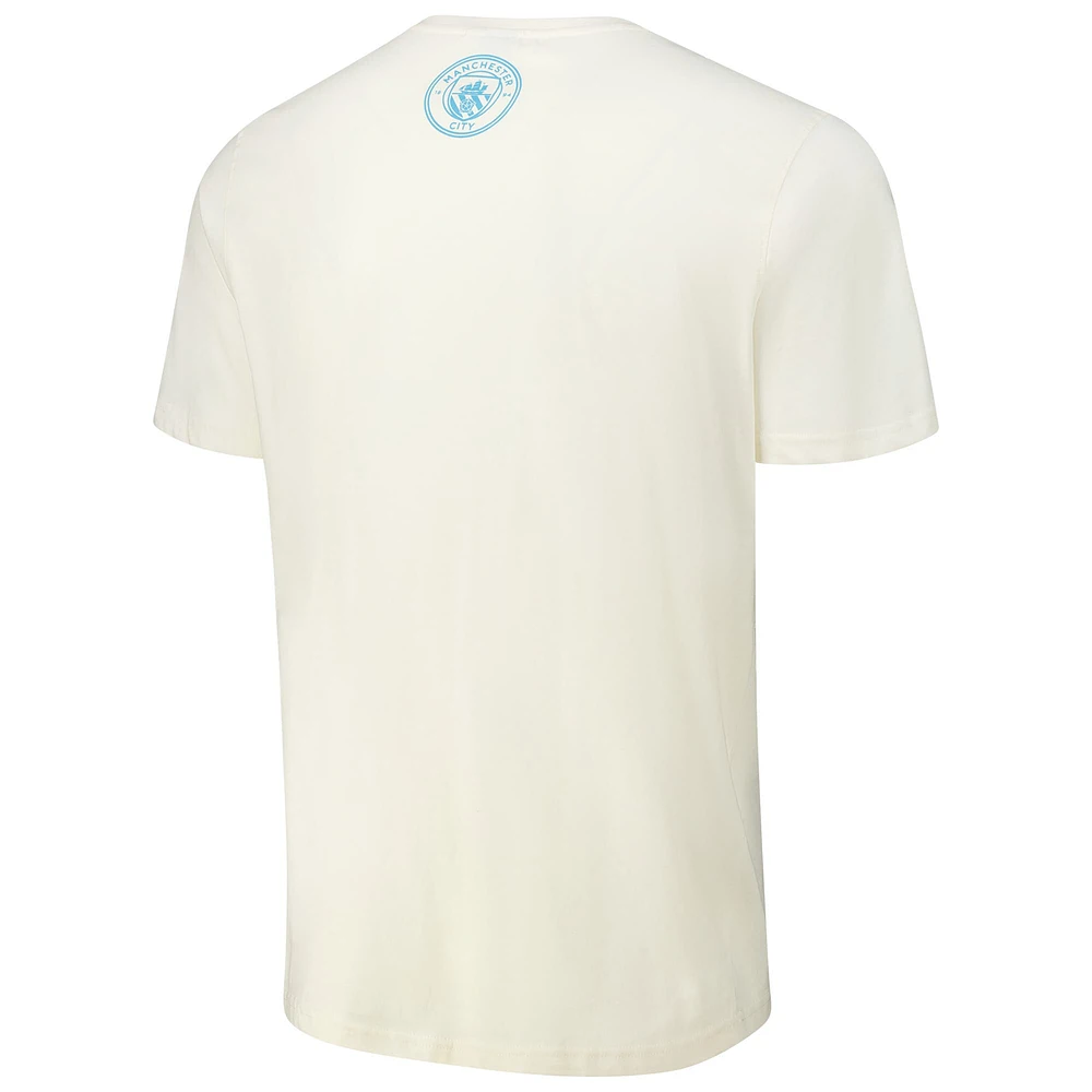 Men's Cream Manchester City Logo T-Shirt