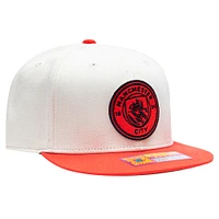 Men's Fan Ink  White/Orange Manchester City Wander Snapback Hat