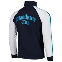 Men's Navy Manchester City Full-Zip Raglan Track Jacket