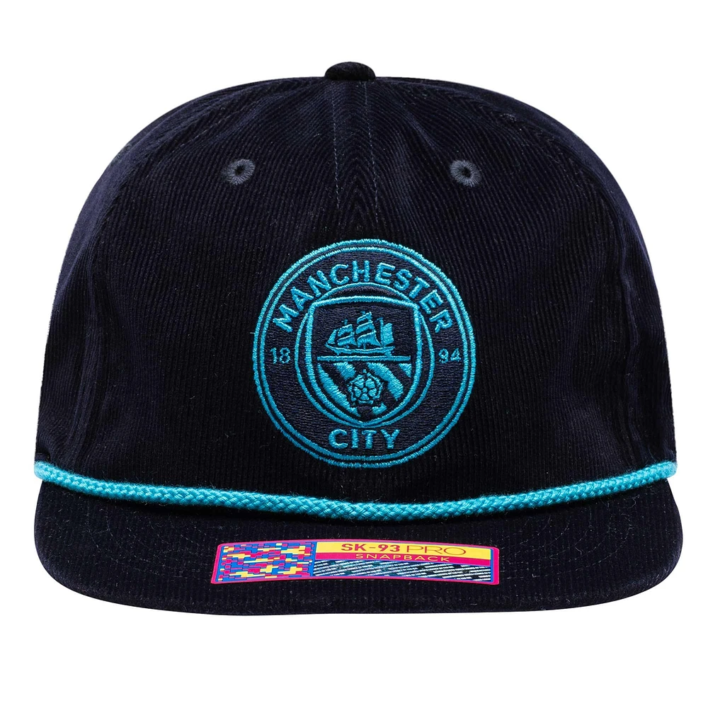 Men's Navy Manchester City Snow Beach Adjustable Hat