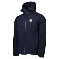 Men's Navy Manchester City Three-Layer Full-Zip Hooded Jacket