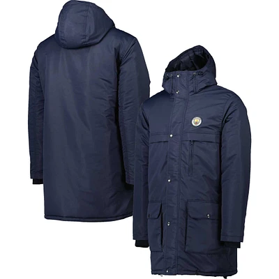 Parka à capuche bleu marine Manchester City Winter Field pour homme