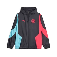 Veste à capuche entièrement zippée Manchester City 2023/24 avant-match Puma pour homme, bleu marine