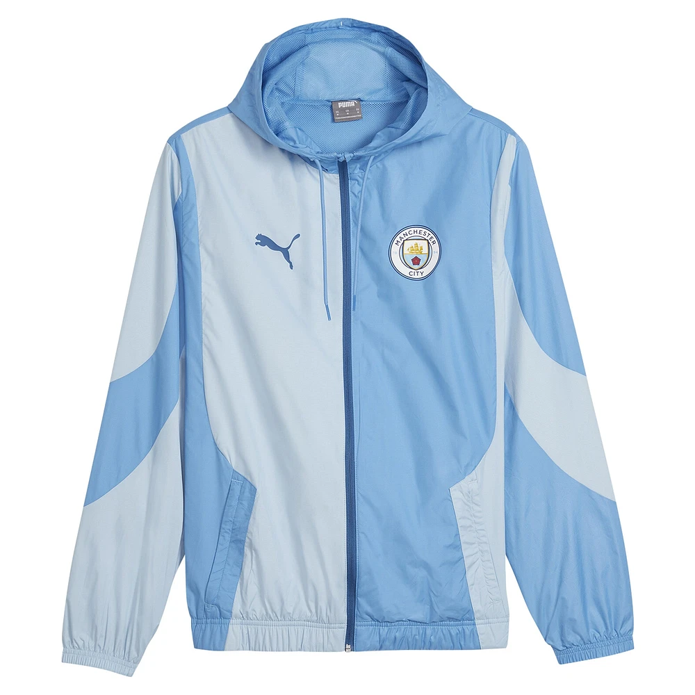 Men's Puma Blue Manchester City 2023/24 Pre-Match Full-Zip Hoodie Jacket