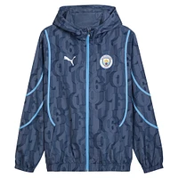 Men's Puma Blue Manchester City 2024/25 Pre-Match Anthem dryCELL Full-Zip Hoodie Jacket