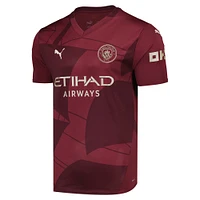 Men's Puma Erling Haaland Burgundy Manchester City 2024/25 Third Replica Player Jersey