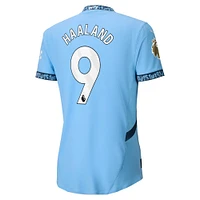 Maillot de joueur authentique Puma Erling Haaland Manchester City 2024/25 domicile bleu clair pour homme