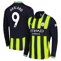 Men's Puma Erling Haaland Navy Manchester City 2024/25 Away Replica Long Sleeve Player Jersey