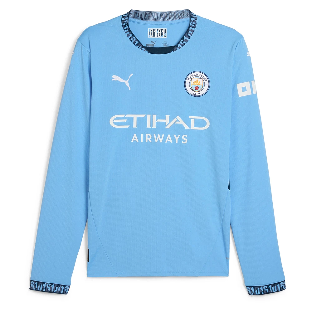 Men's Puma Jack Grealish Light Blue Manchester City 2024/25 Home Replica Long Sleeve Player Jersey