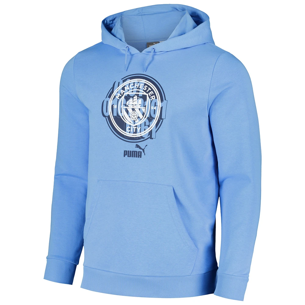 Men's Puma Light Blue Manchester City ftblCulture Pullover Hoodie