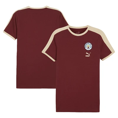 Puma Maroon Manchester City FtblHeritage T-Shirt Homme