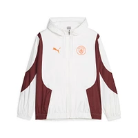 Veste à capuche entièrement zippée Puma pour homme blanche Manchester City 2023/24 Anthem