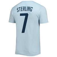 Men's Raheem Sterling Light Blue Manchester City Name & Number T-Shirt
