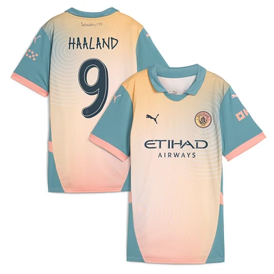 Maillot réplique Puma Erling Haaland bleu Manchester City 2024/25 pour femme