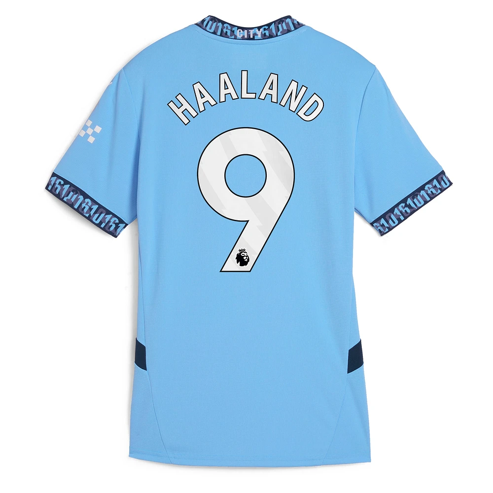 Women's Puma Erling Haaland Light Blue Manchester City 2024/25 Home Replica Player Jersey