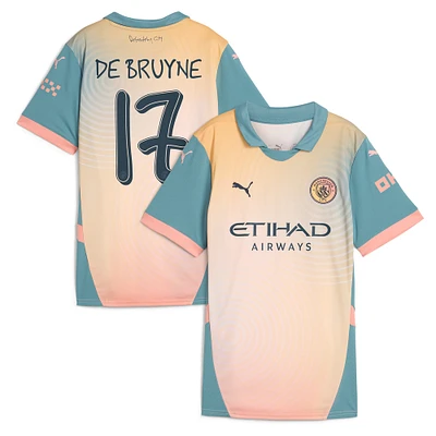 Maillot réplique Puma Kevin De Bruyne bleu Manchester City 2024/25 pour femme