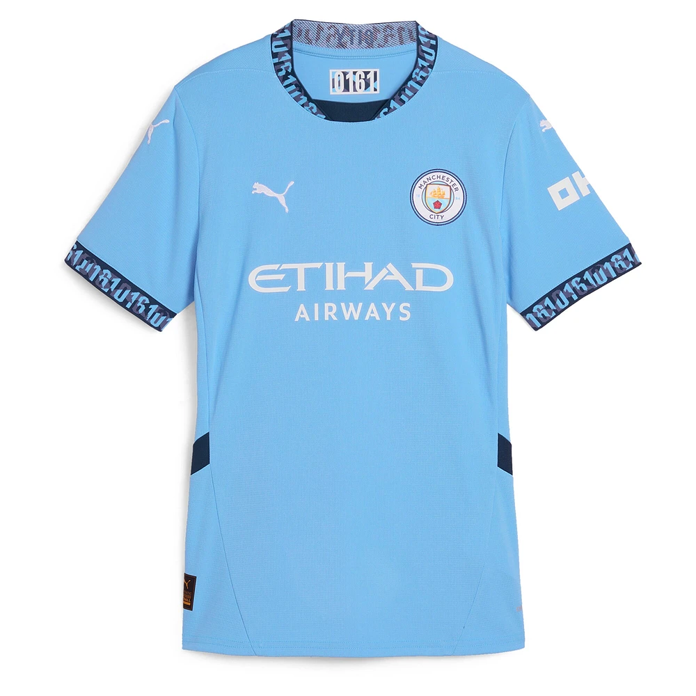Maillot De joueur réplique à domicile Puma Kevin Bruyne pour femme, bleu clair, Manchester City 2024/25