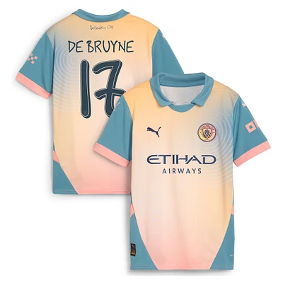 Maillot De joueur réplique Puma Kevin Bruyne bleu Manchester City 2024/25 pour jeunes