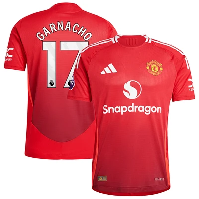 Men's adidas Alejandro Garnacho Red Manchester United 2024/25 Home Authentic Player Jersey