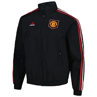 Men's adidas Black Manchester United 2022/23 On-Field Team Logo Anthem Reversible Full-Zip Jacket