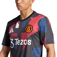 Men's adidas Black Manchester United 2024/25 Pre-Match Top