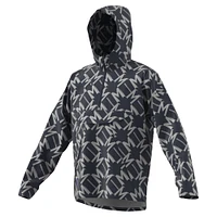 Men's adidas Charcoal Manchester United 2024/25 Half-Zip Hoodie Windbreaker Jacket