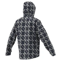 Men's adidas Charcoal Manchester United 2024/25 Half-Zip Hoodie Windbreaker Jacket