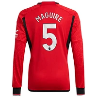 Men's adidas Harry Maguire Red Manchester United 2023/24 Home Replica Long Sleeve Player Jersey