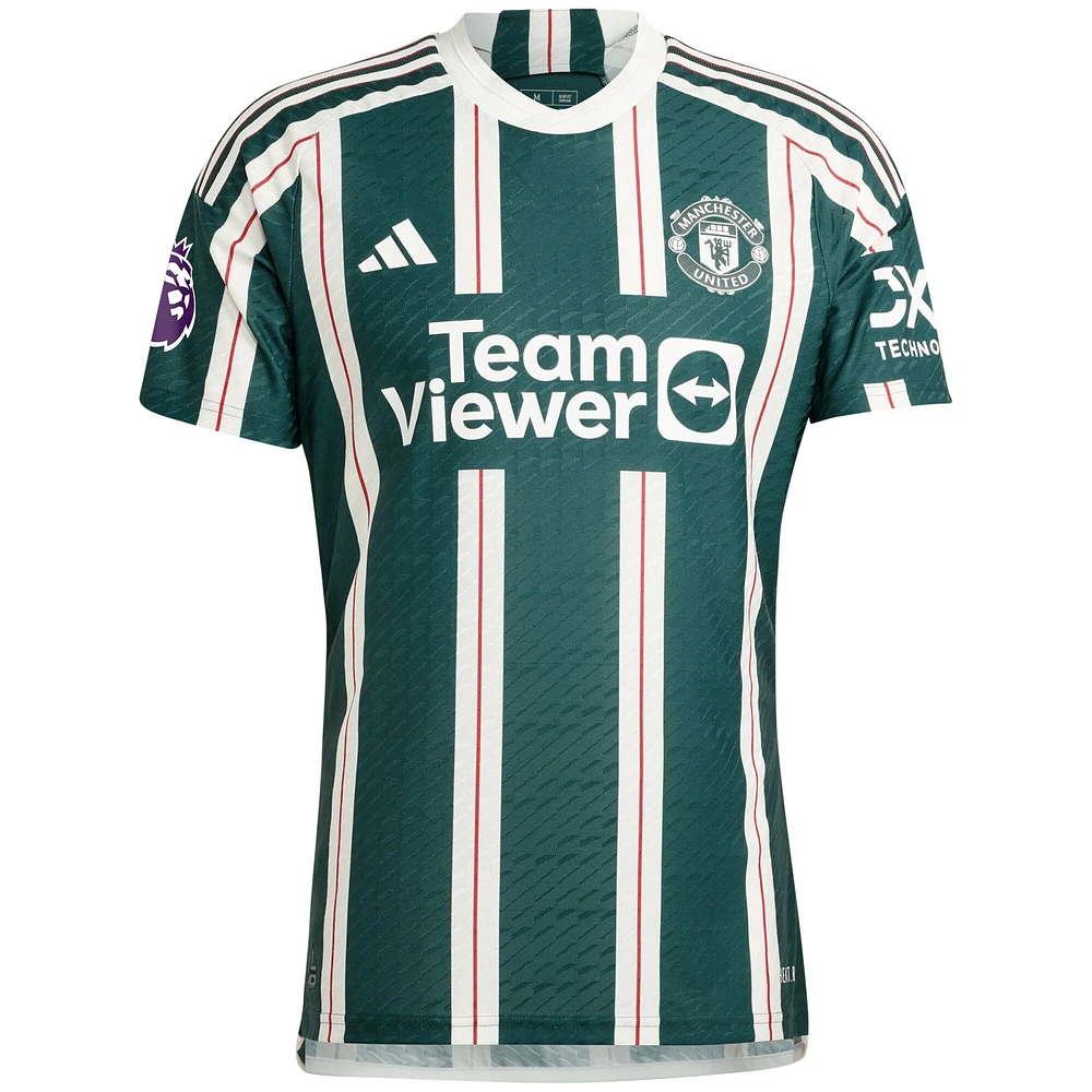 Men's adidas Jonny Evans Green Manchester United 2023/24 Away Authentic Player Jersey