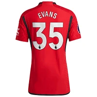 Men's adidas Jonny Evans Red Manchester United 2023/24 Home Authentic Player Jersey