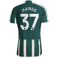 Men's adidas Kobbie Mainoo Green Manchester United 2023/24 Away Authentic Player Jersey