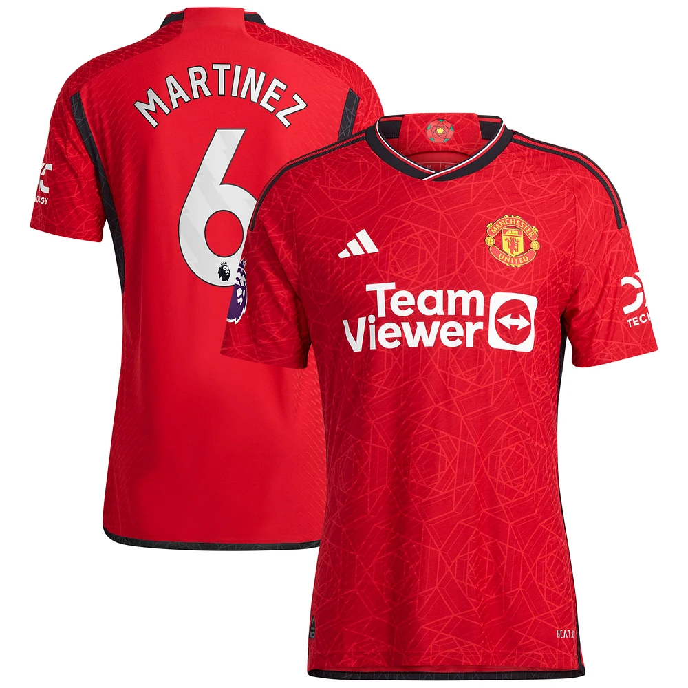 Men's adidas Lisandro Martínez Red Manchester United 2023/24 Home Authentic Player Jersey
