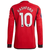 Men's adidas Marcus Rashford Red Manchester United 2023/24 Home Authentic Long Sleeve Player Jersey
