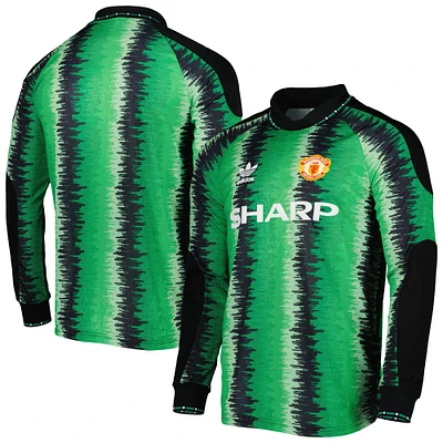 Réplique de maillot gardien but Manchester United 90 adidas Originals vert pour homme