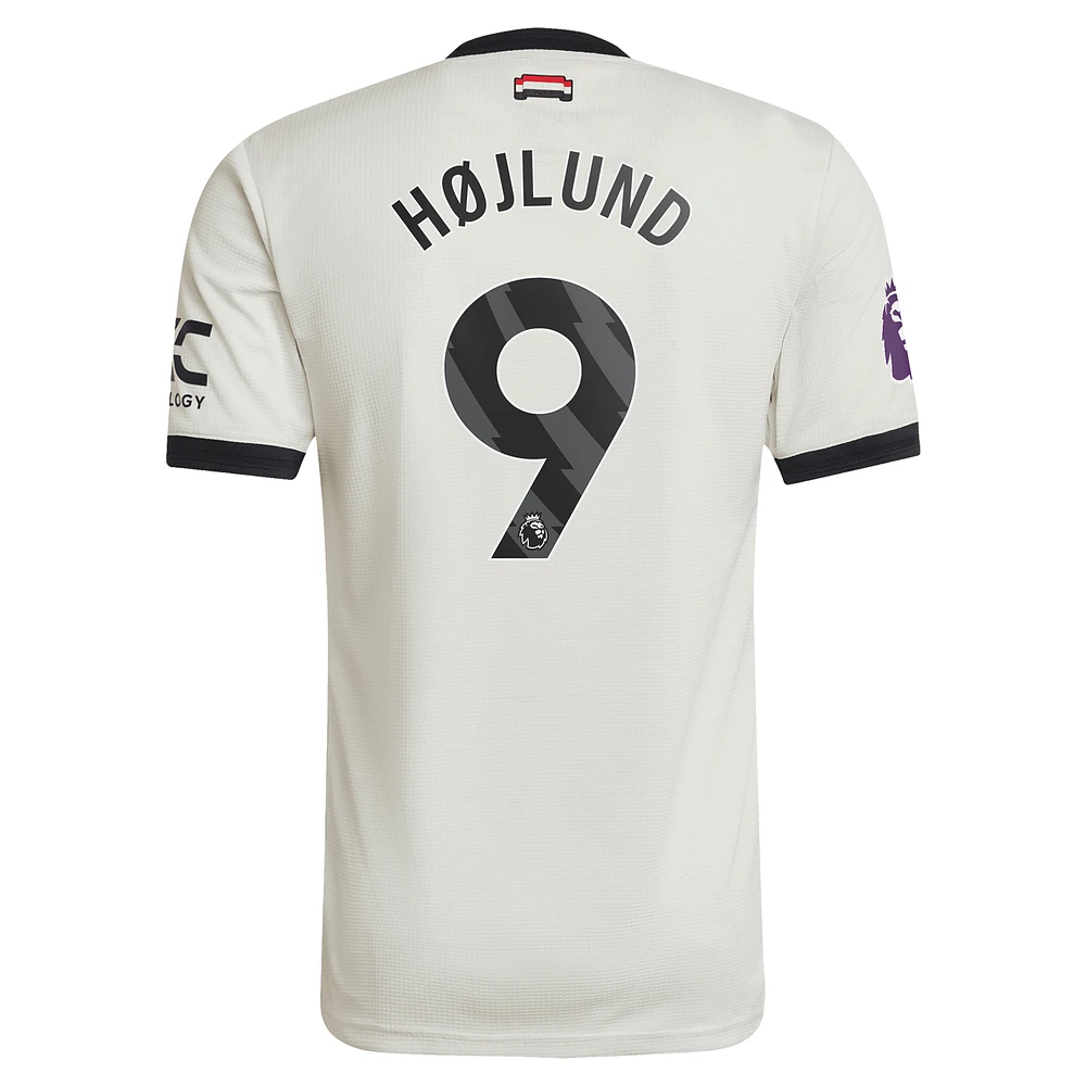 Men's adidas Originals Rasmus Højlund Cream Manchester United 2024/25 Third Authentic Jersey