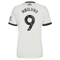 Men's adidas Originals Rasmus Højlund Cream Manchester United 2024/25 Third Replica Jersey