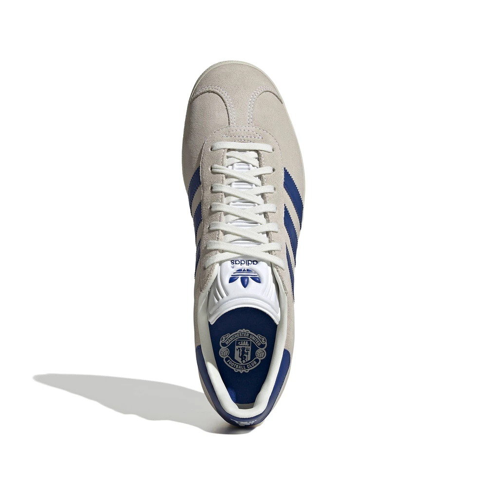 Men's adidas Originals White Manchester United x George Best Lifestyler Gazelle Shoes