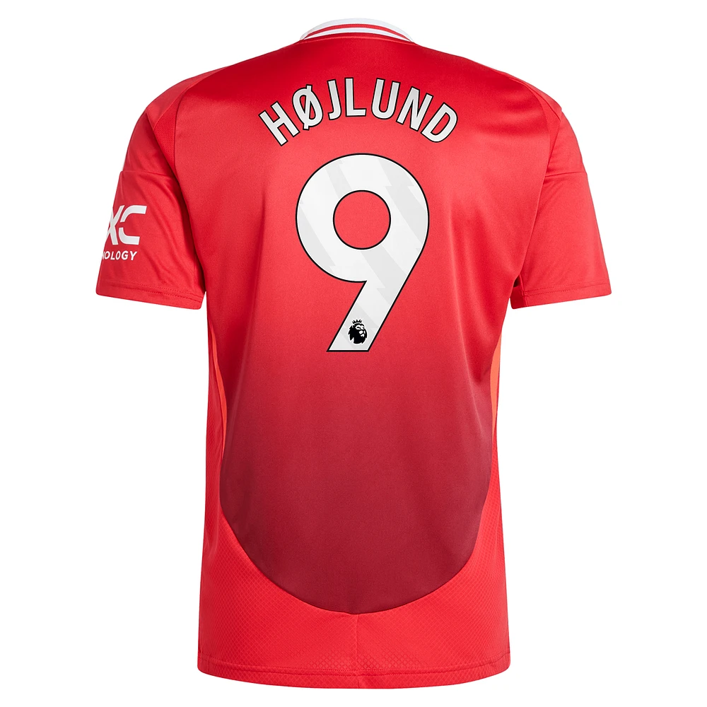 Men's adidas Rasmus Højlund Red Manchester United 2024/25 Home Replica Player Jersey