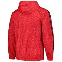 Men's adidas Red Manchester United 2023/24 DNA Raglan Full-Zip Windbreaker