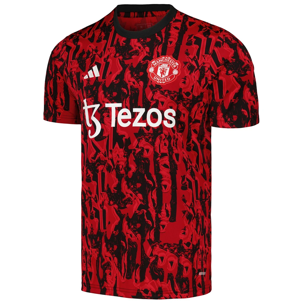 Men's adidas Red Manchester United 2023/24 Pre-Match Top