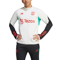 Men's adidas White Manchester United 2023/24 Training Quarter-Zip Top
