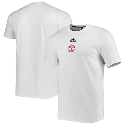 T-shirt de voyage raglan adidas Manchester United blanc pour homme