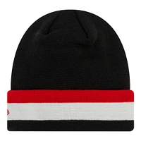 Men's New Era  Black Manchester United Flag Cuffed Knit Hat