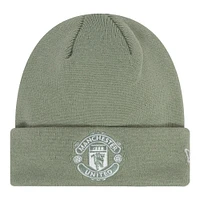 Men's New Era Olive Manchester United Seasonal Cuffed Knit Hat