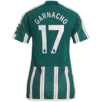 Women's adidas Alejandro Garnacho Green Manchester United 2023/24 Away Replica Player Jersey