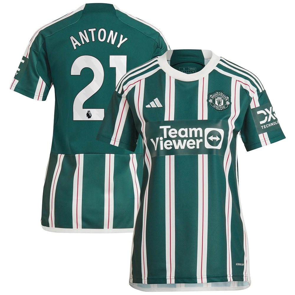 Women's adidas Antony Green Manchester United 2023/24 Away Replica Player Jersey
