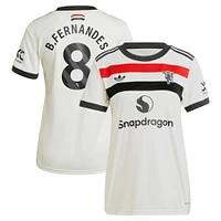 Women's adidas Originals Bruno Fernandes Cream Manchester United 2024/25 Third Replica Jersey