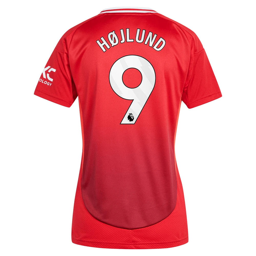 Women's adidas Rasmus Højlund Red Manchester United 2024/25 Home Replica Player Jersey